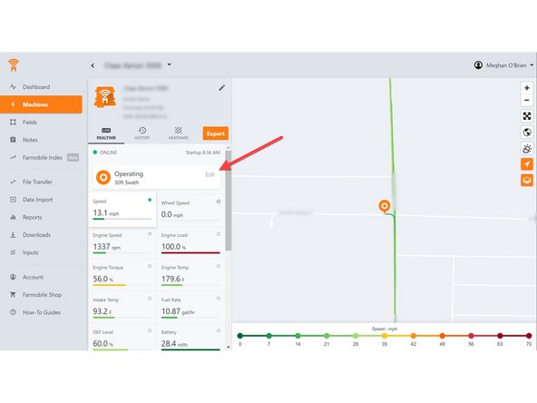 Select edit to expand the adjustment options.
