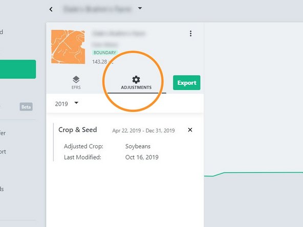 Users can select the Adjustments button to see any historical adjustments  as well as Delete adjustments by clicking on the X next to the adjustment.