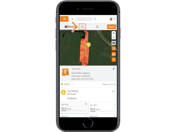 The History page will open with the last active day selected.