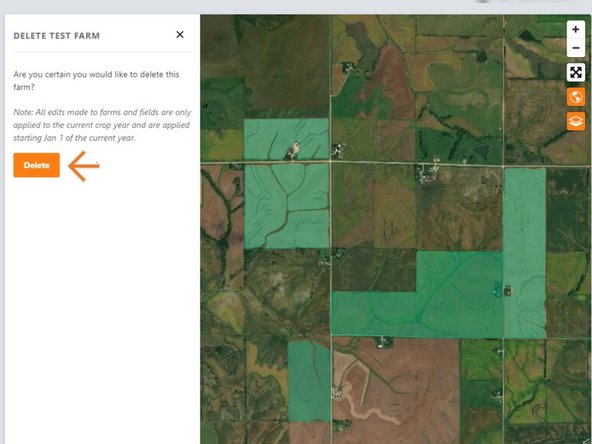 To move a field, select another farm in the drop down.