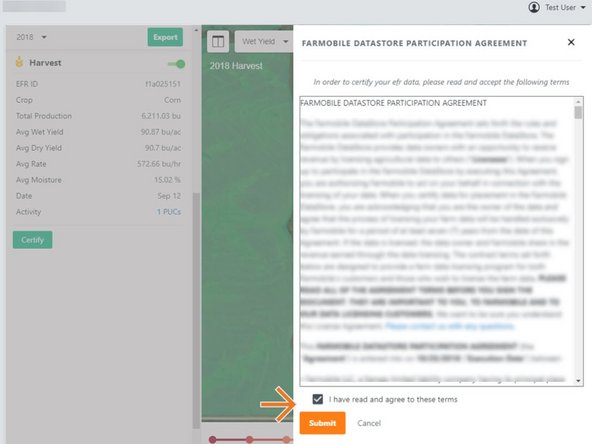 Review the Farmobile DataStore Participation  Agreement.