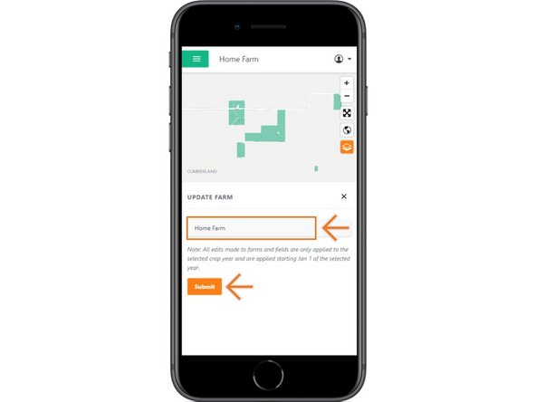 This will update only the name of the farm.