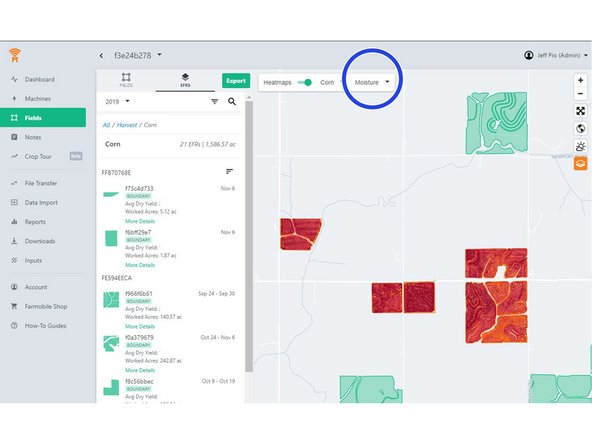 To change which attribute is mapped out, users can select data they would like to see in the drop-down selector box.  This allows users to select different attributes within a fields displayed.