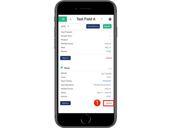 Certified EFRs cannot be deleted.