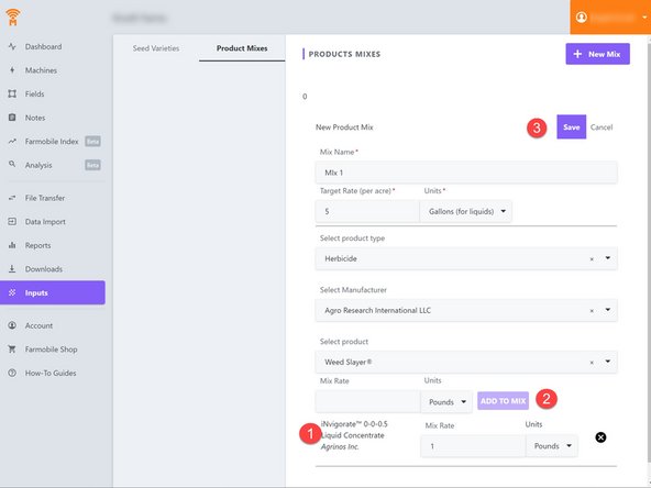 Create a name for the new Product Mix