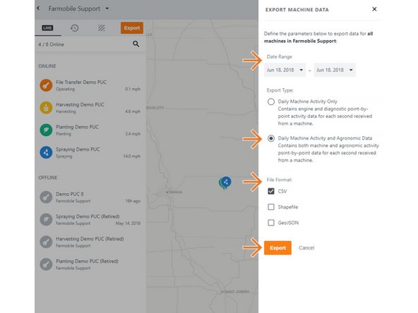 Populate the date range, you can select a single day or multiple.