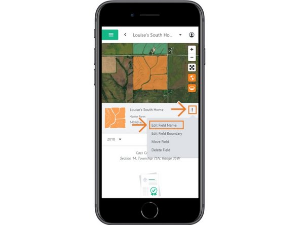 In the menu, select 'Edit Field Name'.
