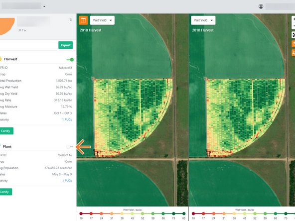 While in Split View, toggle on another EFR for the selected field.