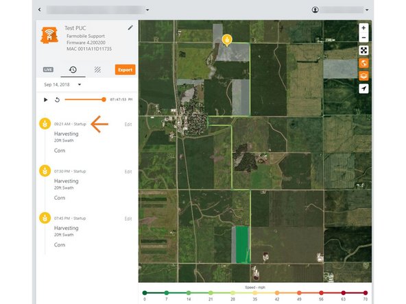 The full day of activity will begin to draw on the map.