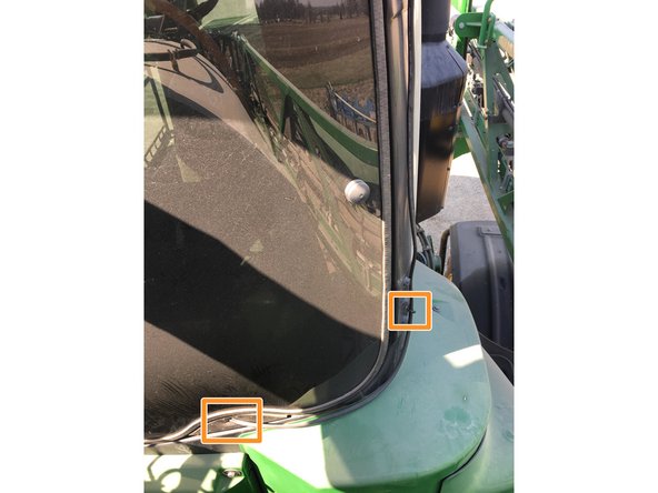 Run the cable along the side of the cab using the anchors.