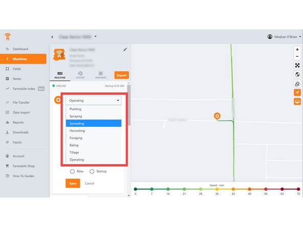 Click the 'Activity' drop down menu, and select a different activity type.