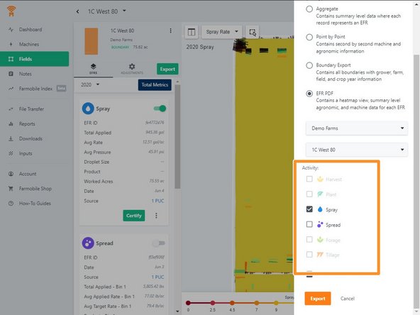 Choose your selected activity. Multiple selections are allowed and they will be delivered at the same time.