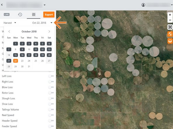 Select the calendar to view the dates.