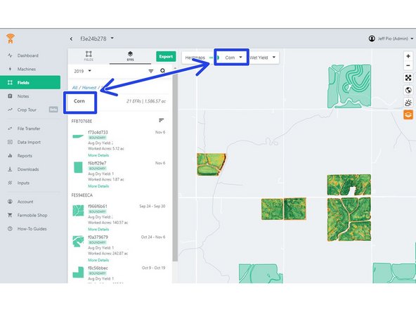 Users can also filter by crop by: