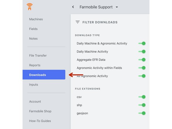 All downloads are stored on the downloads page.