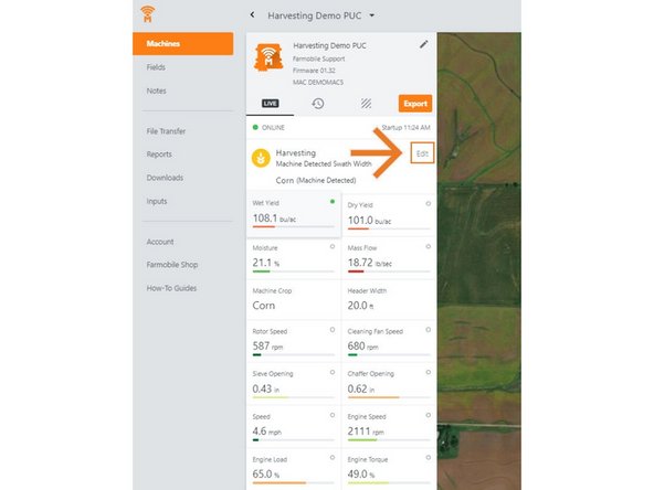 Select edit to expand the adjustment options.