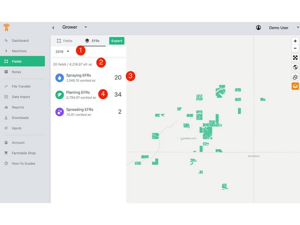 Dropdown menu allowing you to select which year to view.