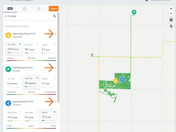 Select the ellipse button by the Farmobile PUC device name to open the attribute menu.