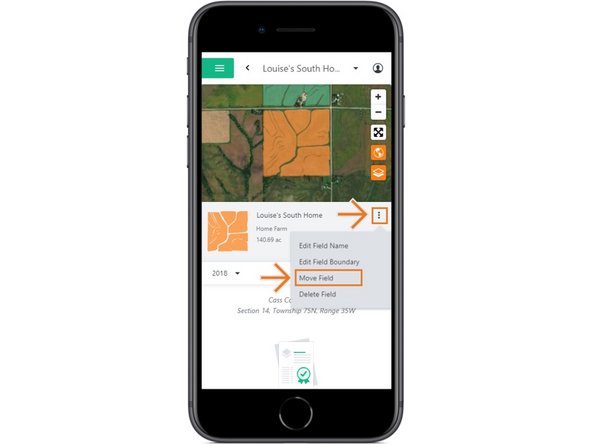 In the menu, select 'Move Field'.