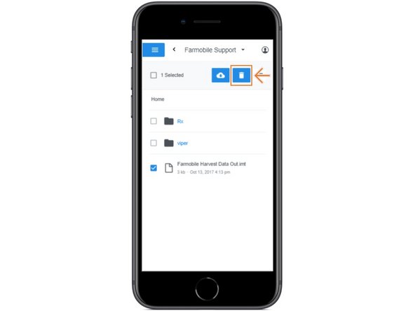 The 'New Folder' button will update to the 'Delete' button