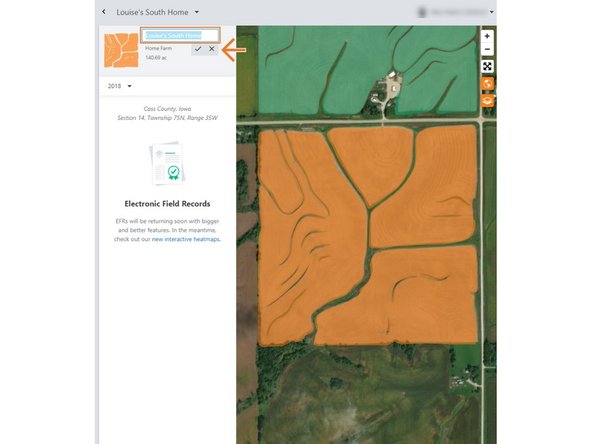 Update the field name within the in-line editor.