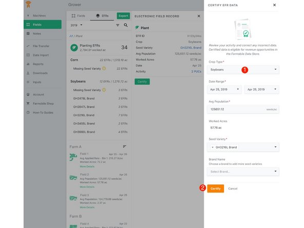 Enter/update the required EFR attributes.