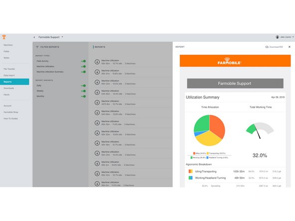 Once your report is open, you can review all the details to assist in managing your operation.