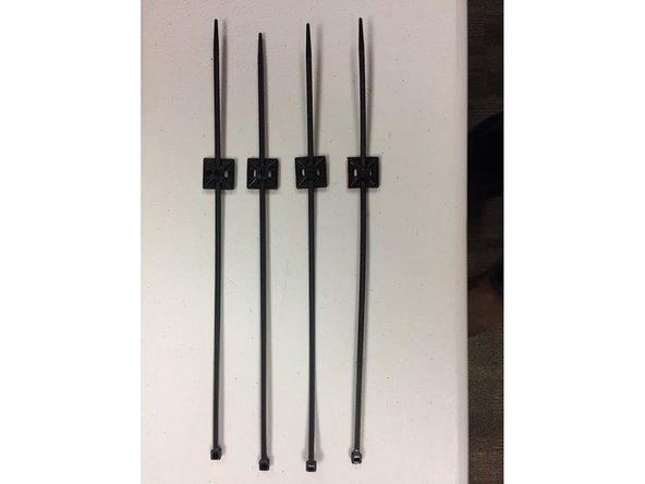 Attach antenna to mounts with ties.