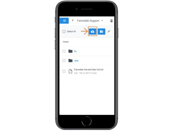 Select 'Upload' to open the upload window.