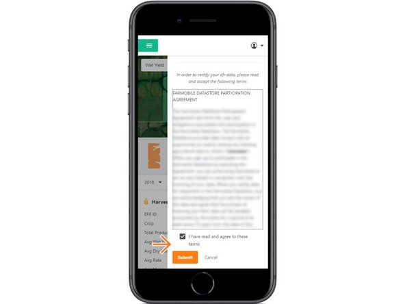Check the box: &quot;“I have read and agree to these terms”