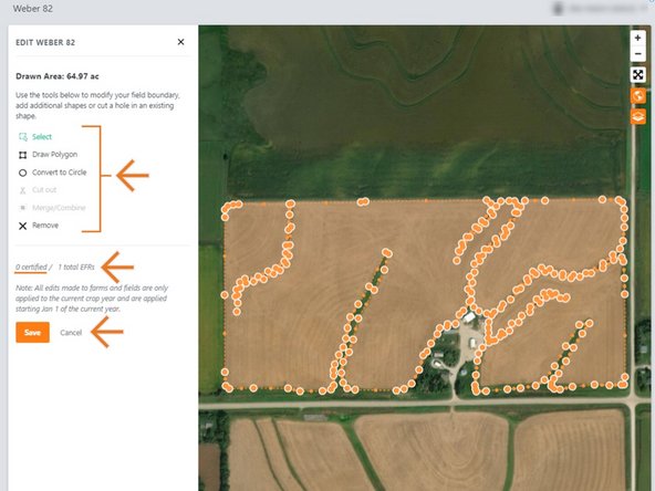 Use the edit tools to edit the boundary.