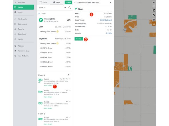 Select 'More Details' within an EFR to open the entire EFR for review.