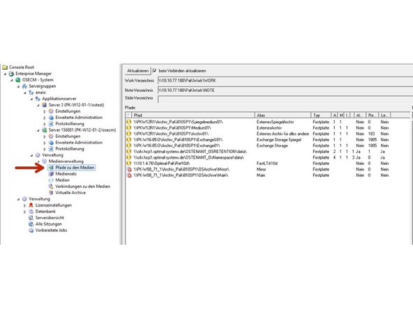 
F&uuml;gen Sie Ihre Freigabe unter dem Medienpfad hinzu
