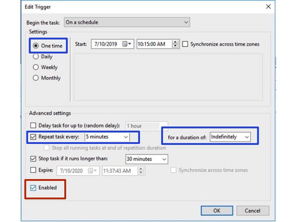 
Definieren Sie einen Trigger nach Wunsch
