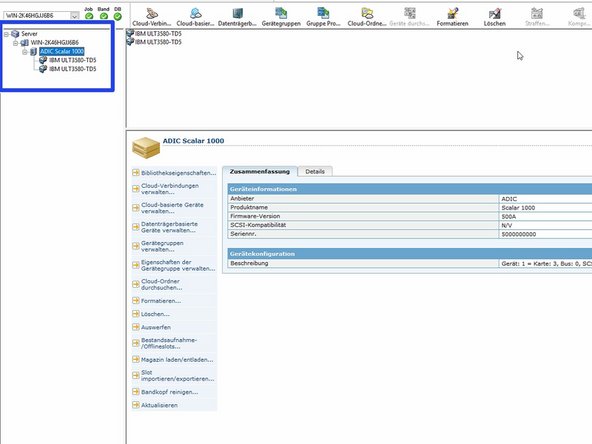 
Stellen Sie sicher, dass Ihre Bibliothek von Arcserve gefunden wird
