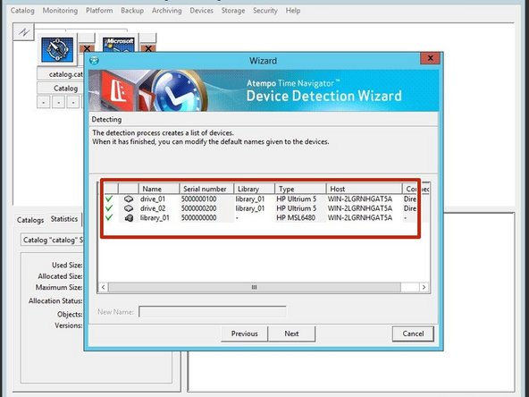 
Stellen Sie sicher, dass Ihre Bibliothek und Ihre Laufwerke erfolgreich gefunden wurden

