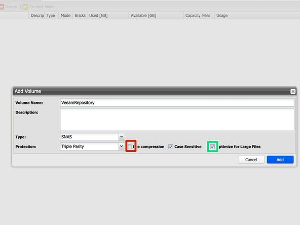 
F&uuml;r Veeam Backups ist keine Komprimierung erforderlich
