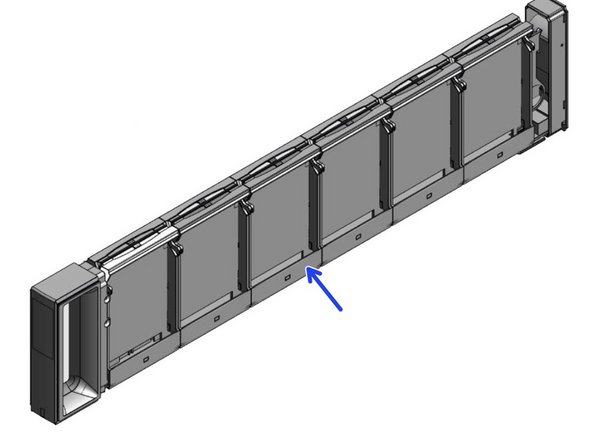 Der geöffnete Silent Brick zeigt die Nummerierung entsprechend des fest gestellten Disk Slots ( hier 5 ).