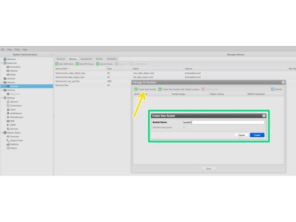
Klicken Sie mit der rechten Maustaste auf die neue Freigabe.
