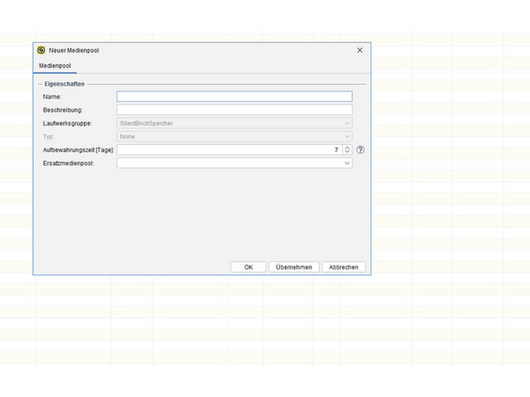 
Der Mediapool definiert globale Einstellungen wie Aufbewahrungsdauer
