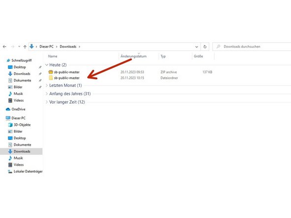 Entpacken Sie das Zip File