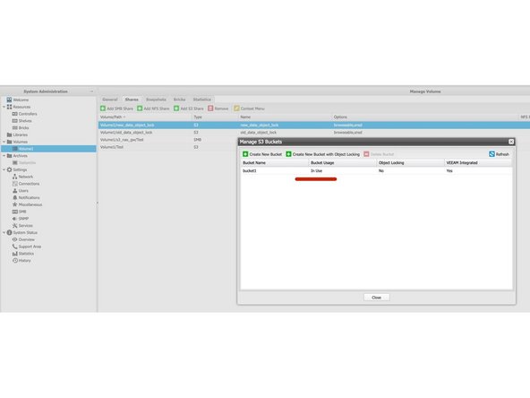 
Im neuen S3-Share sieht man nun, dass dieser nicht mehr leer ist, da Daten &uuml;bertragen wurden.
