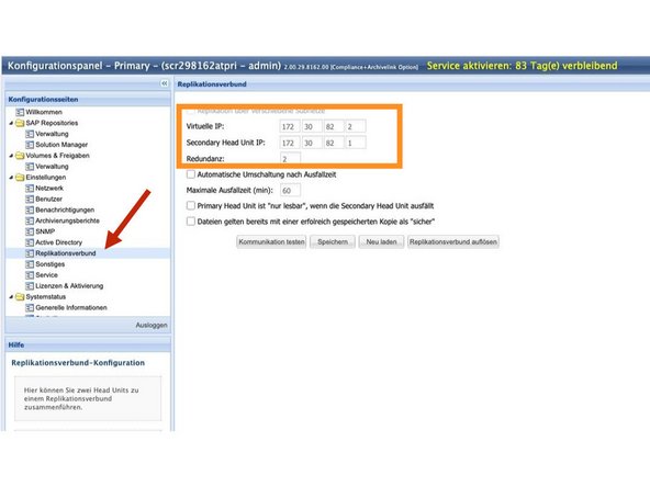 
Wenn Sie sich nicht sicher sind, ob Sie ein repliziertes oder ein einzelnes System haben, k&ouml;nnen Sie dies unter Replikation &uuml;berpr&uuml;fen.
