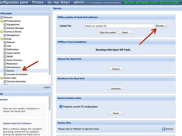 With a single system you can start with your main Head Unit directly. In case of a replicated system, start now with the Secondary Head Unit.