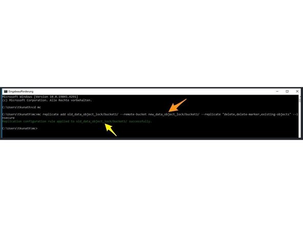 
'&sbquo;--replicate &bdquo;l&ouml;schen, L&ouml;schmarkierung, vorhandene Objekte&ldquo; &sbquo;&lsquo;&uuml;bernimmt alle gel&ouml;schten Elemente, die zum L&ouml;schen vorgesehen sind und alle aktiven Elemente. Wenn die gel&ouml;schten Elemente nicht ben&ouml;tigt werden, gen&uuml;gt es, nur --replicate "existing-objects" zu verwenden
