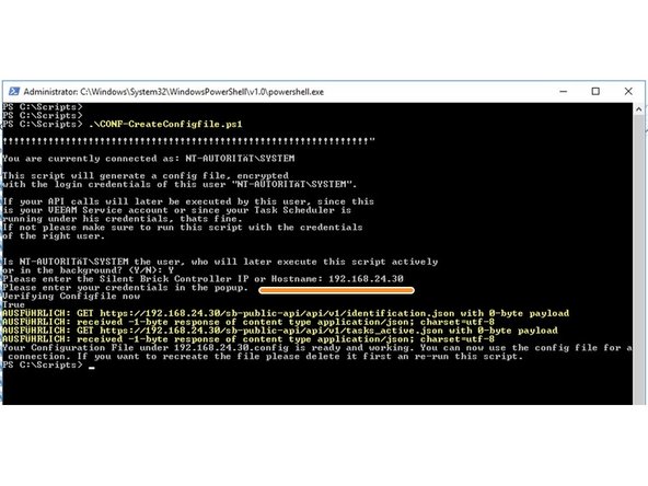 Als nächstes benötigt man die IP Adresse oder den Hostnamen des Silent Brick Systems.