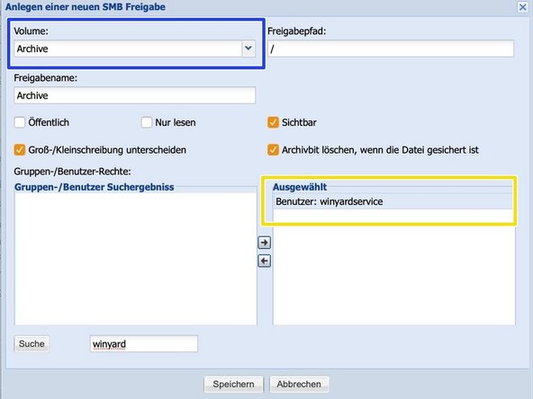 
Die Benennung sollte "Sicher" und "Archiv" sein, wie bei Volume.
