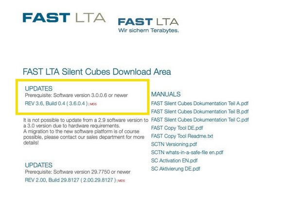 Check which software version is currently installed on the system. Minimum 3.X Software Version for an update must be 3.0.0.6