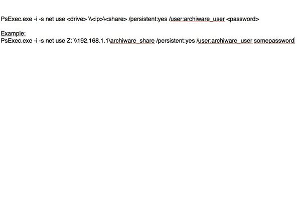 
Um eine NAS-Freigabe mit Archiware zu verbinden wird das Tool PsExec.exe von Microsoft ben&ouml;tigt
