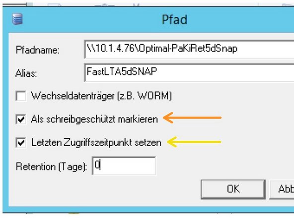 
Stellen Sie sicher, dass Sie das Kontrollk&auml;stchen &bdquo;Als schreibgesch&uuml;tzt markieren&ldquo; f&uuml;r Ihre Volume aktivieren.
